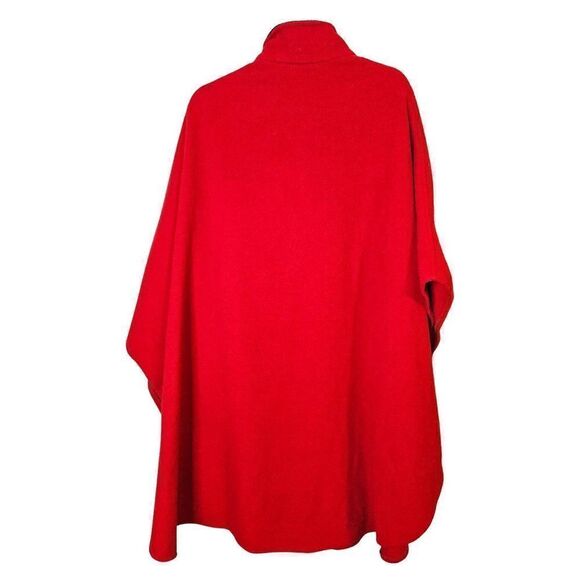 SELVY & CO red wool cape/cloak. One Size. - Picture 7 of 8